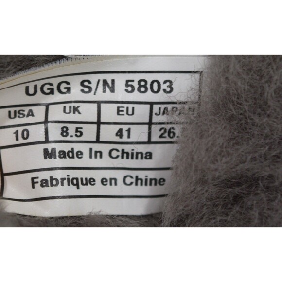 Ugg Australia Classic Bailey Button II Women's Size 10 Gray Sheepskin 5803 - Picture 12 of 13